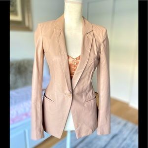 bebe Women's Leather Jacket in Light Pink